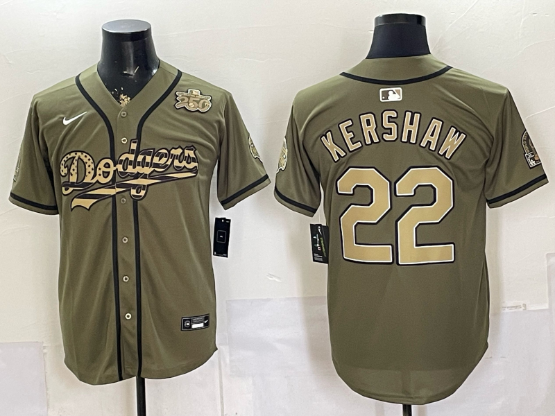 men Los Angeles Dodgers #22 Kershaw green Game 2026 Nike MLB Jersey 0621004->los angeles dodgers->MLB Jersey